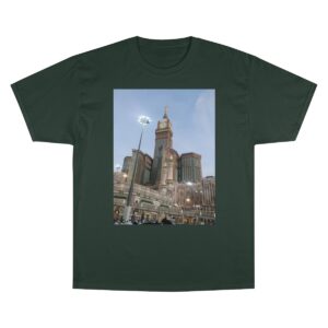 "Mecca Clock Tower" Iconic Landmark Design - Timeless Elegance Champion T-Shirt